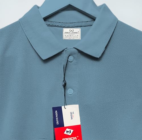 Image of Mack Jonney Men's Solid Premium Pique Cotton Polo T Shirt | Polo Tshirts | Half Sleeves | Solid-Regular Fit-MJ01