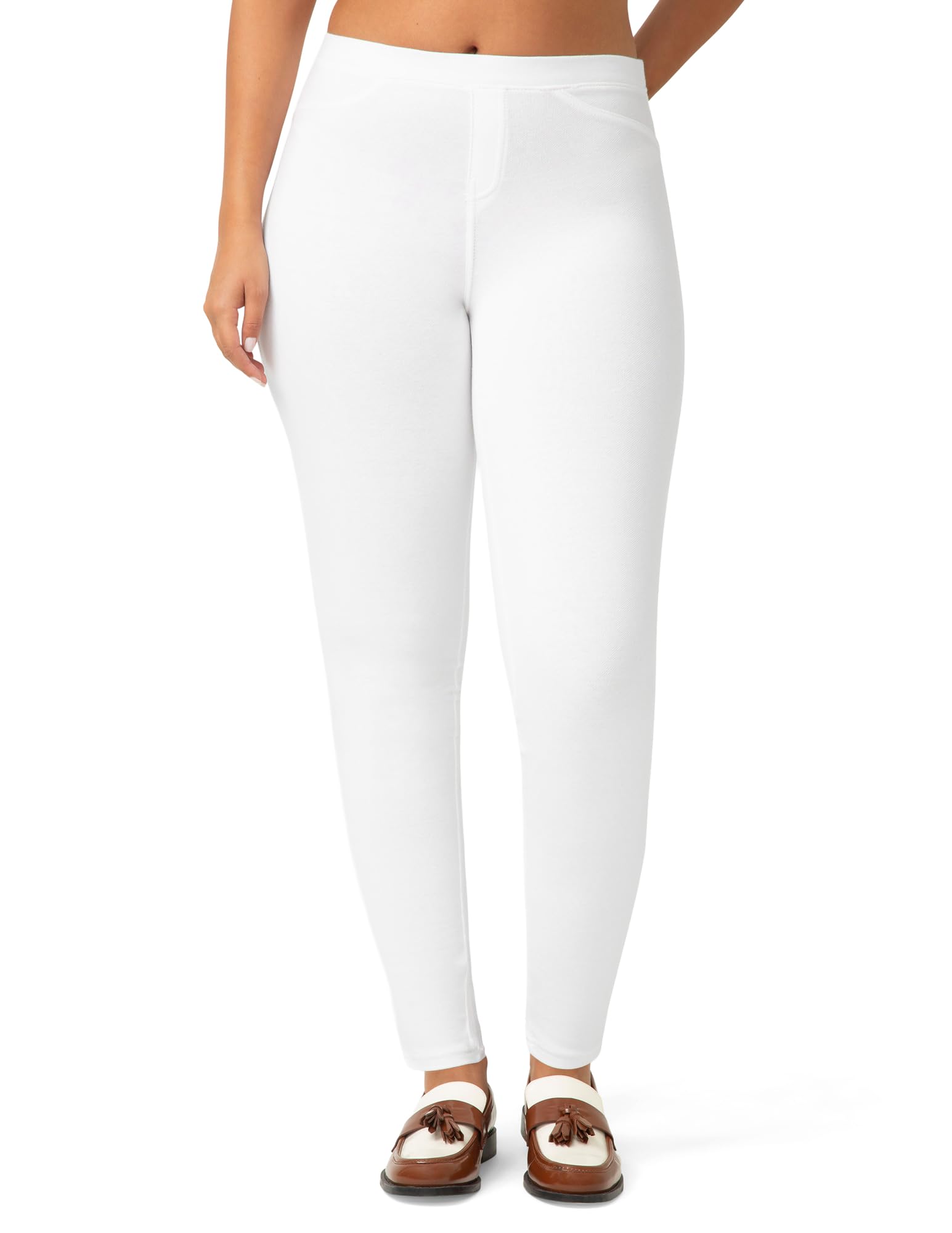 No Nonsense Womens Stretch Denim Leggings with Pockets