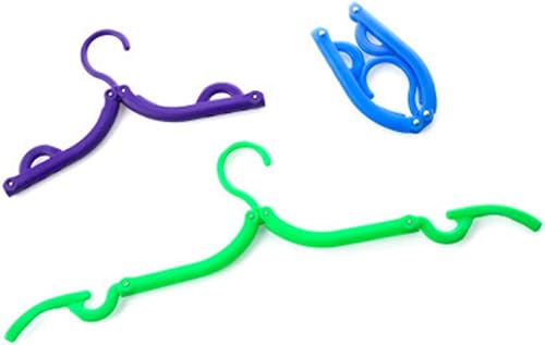 Miniatura 6 de shlutesoy Perchas portátiles plegables de viaje Soporte de ropa antideslizante de plástico mágico - Color aleatorio