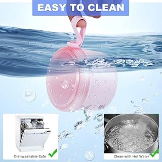 Denture Case, Leak Proof Denture Bath Cup for Travel, Denture Container Cups for Soaking Full & Partial Dentures, Retainers, Denture Cleaning Kit Holder Box with Denture Cleaner Brush-Pink