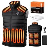 Gilet Riscaldato Uomo Donna, Giubbotto Riscaldato con 20000mAh Batteria Power Bank, giacca riscaldata con 9 zone di riscaldamento per lavoro, sci, pesca, Gilet Riscaldante invernale, regalo di Natale