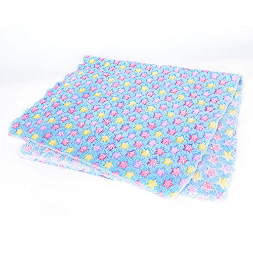 lyhhai 50X80cm Almohadilla de alimentación para Mascotas Perro Gato Manta de Reposo Cojín para Mascotas Cama Suave Suministros Calientes BLU