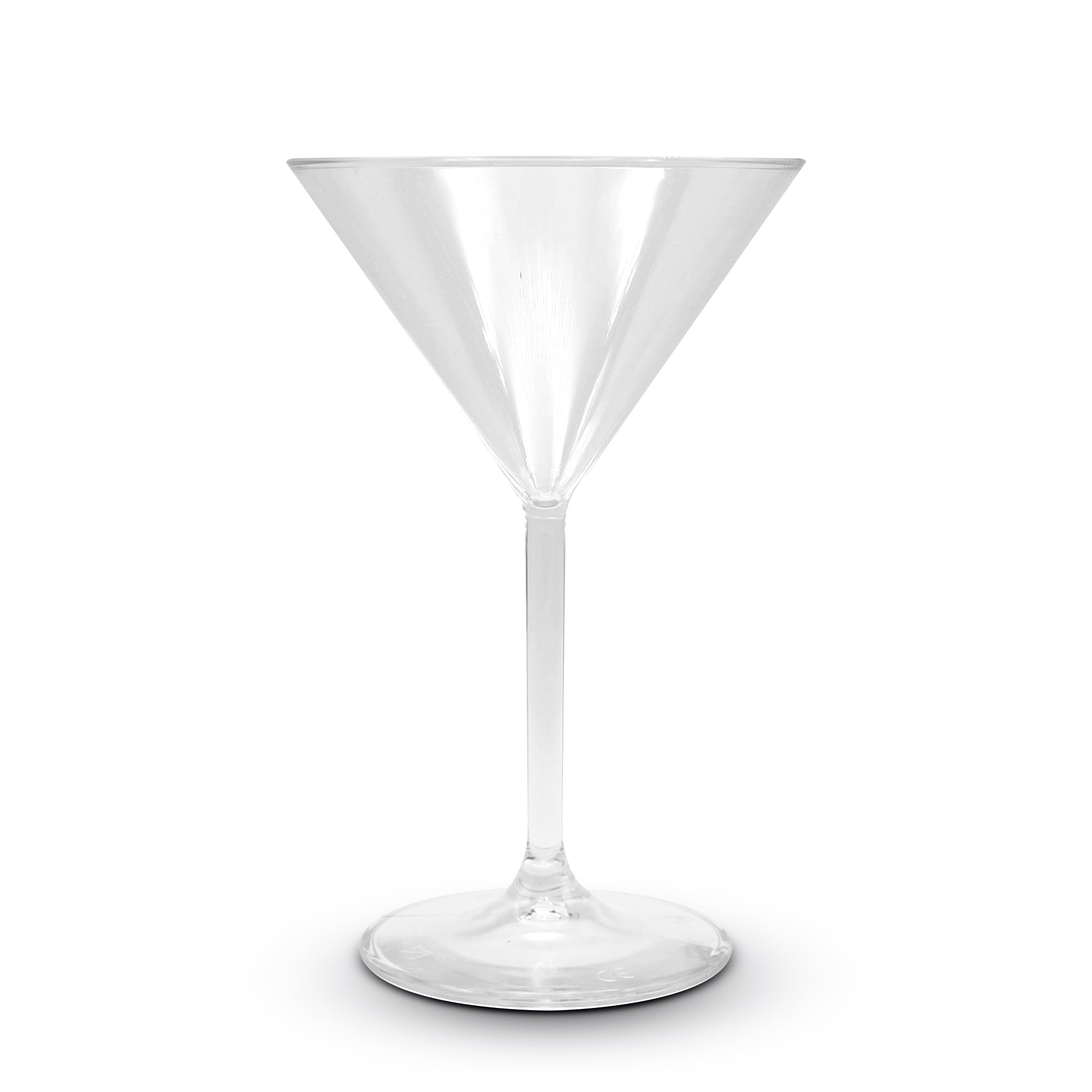 DOJA Barcelona Lot de 6 verres à martini en plastique dur réutilisables transparents en polycarbonate transparent