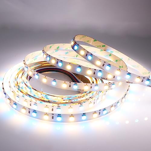 Tira de LED RGB+Blanco cálido 16.4 ft 360 LEDs SMD5050 24V miniatura 3