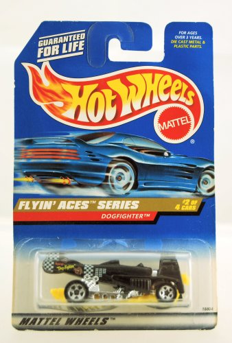 Hot Wheels Flyin' Aces Series Dogfighter #2 di 4 Black & Yellow Die Cast Limited Edition Collectible Collector #738 1:64 Scala