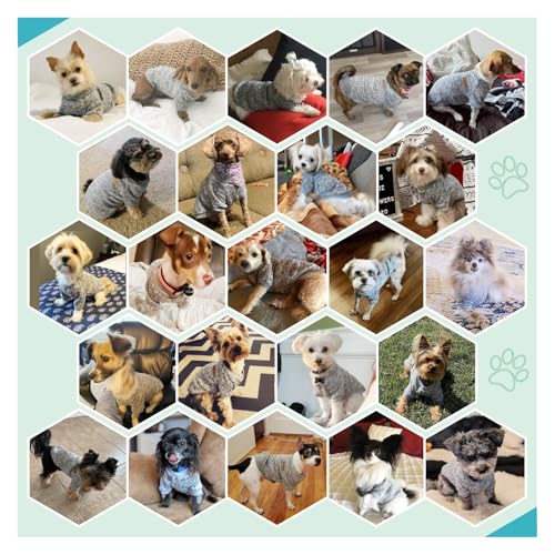 Image of Dog Sweaters for Small Dogs, Soft Fleece Puppy Clothes, Warm Winter Coat