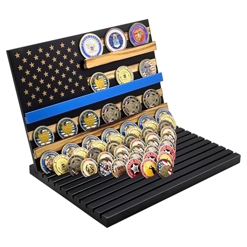 LIUYALO Thin Blue Line Challenge Coin Display Rack