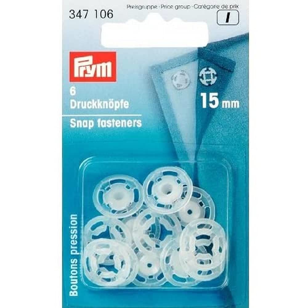Prym Plastic Sew on Snap fasteners, 9.3 x 5.7 x 0.7 cm