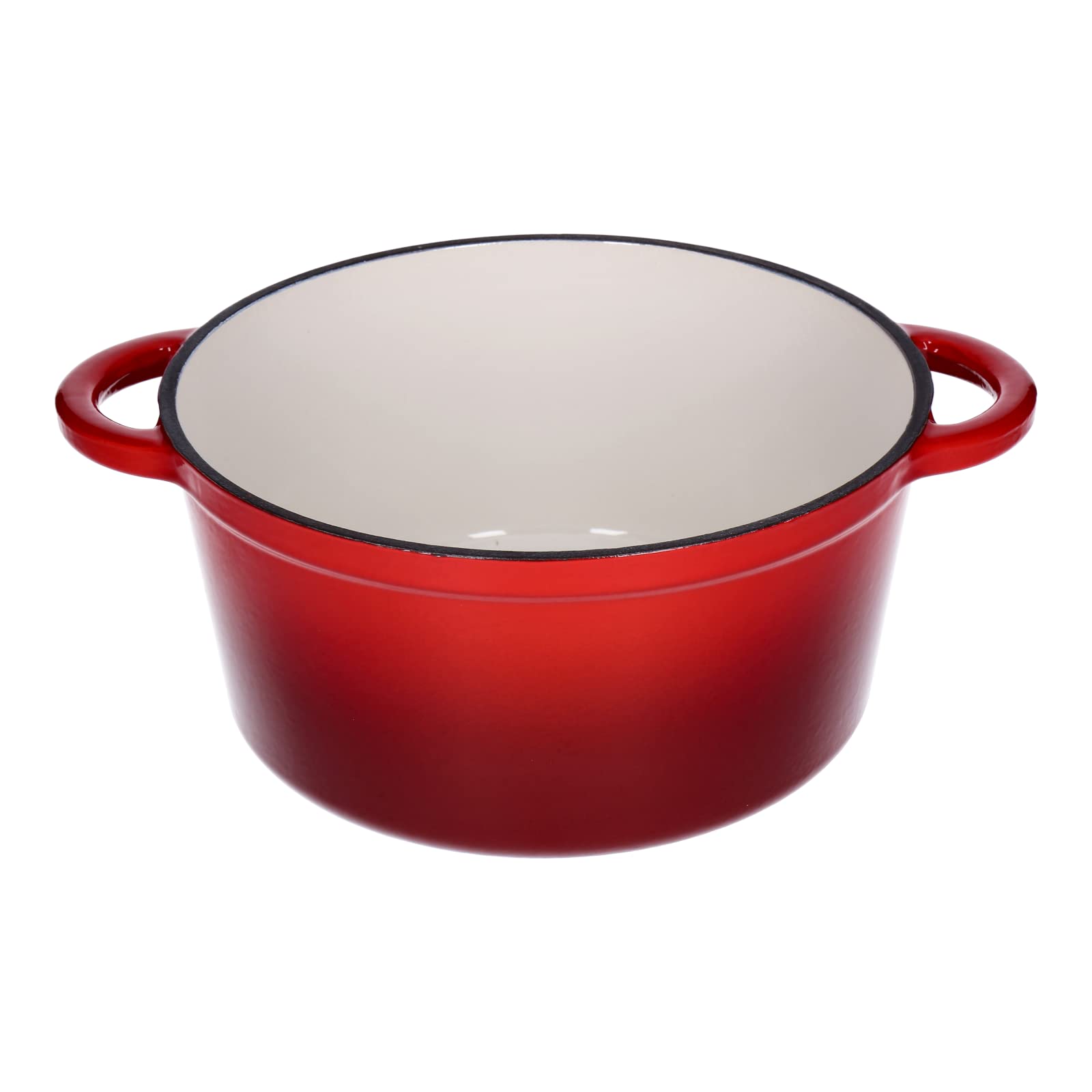 Rondel, rondel do mięsa z emaliowanego żeliwa z pokrywką 3,5L, śr.24cm, uchwyt ze stali nierdzewnej, nadaje się do wszystkich rodzajów kuchenek, w tym do indukcyjnych, odporny na temperaturę do 260°C