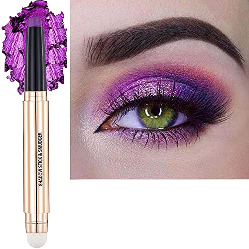 Metiplou Lápiz delineador de ojos morado delineador de ojos para maquillaje de ojos crema brillo suave brillo oscuro mate único Crayon hipoalergénico natural impermeable S