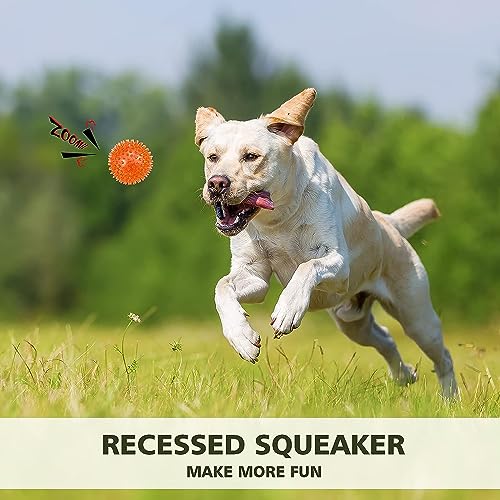 Petizer 6-Pack 9cm Squeaky Ball Toys for Dogs, Spiky, Floatable Pool Toy - Image 4