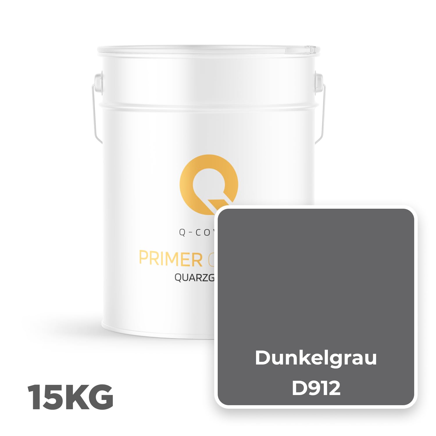 Quarzgrund für Dekorativer Putz mit Mica Dunkelgrau D912 15KG | Acrylatdispersion Grundiermittel Innen & Außen für Wände und Decken Grundierung Schutz Mosaikputz ca. 0,3-0,4 KG/m2