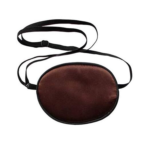 Miniatura 10 de 2 parches elásticos de seda de morera pura con hebilla ajustable, parche ocular suave y cómodo para adultos, ambliopía, ojo perezoso (negro)