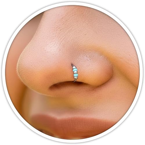 Tiny Piercings Nose Rings with Beads