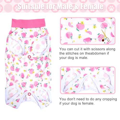 Image of FEimaX Dog Surgery Recovery Suit Female and Male Spay with Pee Hole, Pet Body Suits for Puppy After Spayed, Neuter Surgical Onesie for Small and Medium Dogs Cats, Alternative Bandages E-Collar & Cone