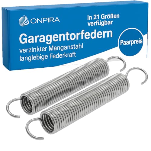Onpira® 2x Universal Garagentor Feder in 21 Größen verzinkt in Erstausrüster Qualität! zur Auswahl Garagentorfedern Garage Zugfeder (535x50x6,3mm / Zugkraft: 150kg) Onpira® 2x Universal Garagentor Feder in 21 Größen verzinkt in Erstausrüster Qualität! zur Auswahl Garagentorfedern Garage Zugfeder (535x50x6,3mm / Zugkraft: 150kg)