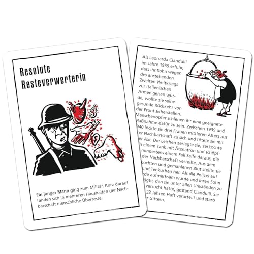 Moses. Black Stories True Crime - 50 Rätsel rund um Reale Kriminalfälle, Krimi Kartenspiel mit Spielvariante und Punktechips… – Ansicht 3
