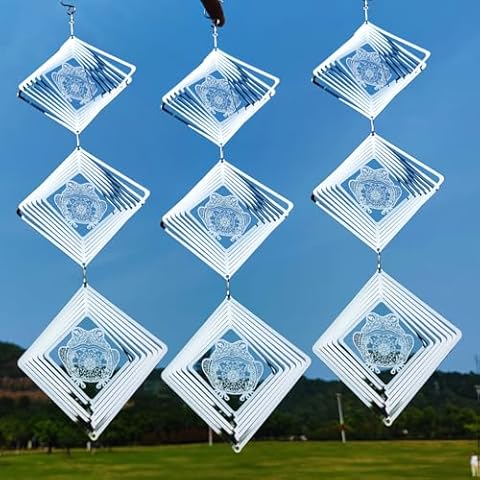 Bird Deterrents for Outside, Reflective Stainless Steel Bird Scare, Frog Wind Spinners outdoor Garden Decor, Bird Scare Devices to Keep Woodpeckers, Pigeons Away from Your House, Patio, Orchards Cover