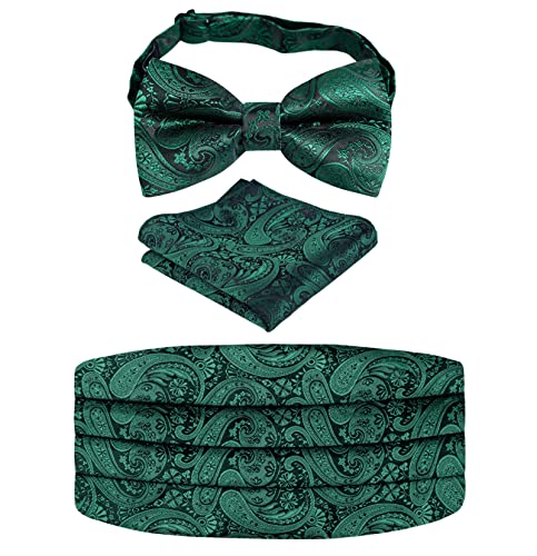 Image of Alizeal Mens Paisley Adjustable Bow Tie Set