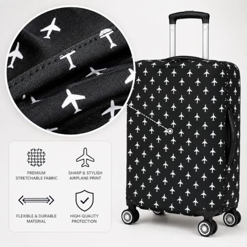 Image of Printed Luggage Cover for Traveling Bag & Suitcase - Trolley Protector