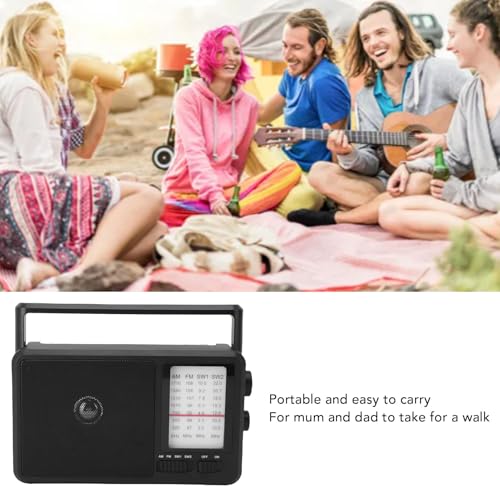 Radio portátil AM FM SW con altavoz 4 pulgadas y doble alimentación miniatura 7