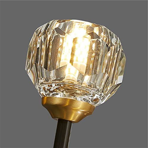 Image of BOKT Postmodern K9 Crystal Wall Lamp Simple Modern Creative Wall Sconces Black Finish Plus Long Diamond Wall Lighting Fixtures for Living Room Dining Room Corridor Bedroom (1Pack)