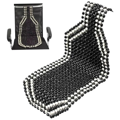 Cubierta de asiento para el automóvil con cuentas transpirable de madera de 51x15 2