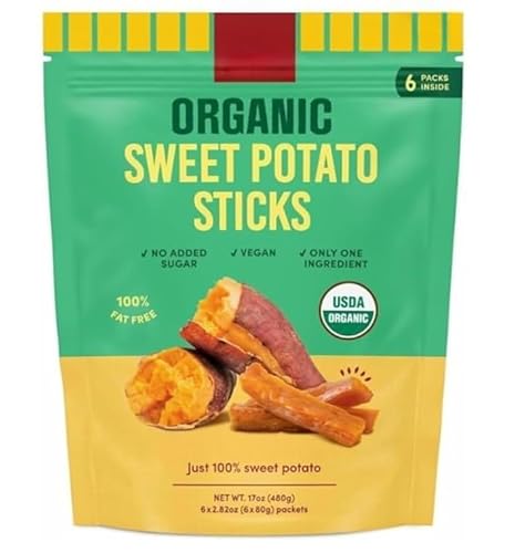 The SnakYard Organic Sweet Potato Sticks, 2.82 oz, 6-count