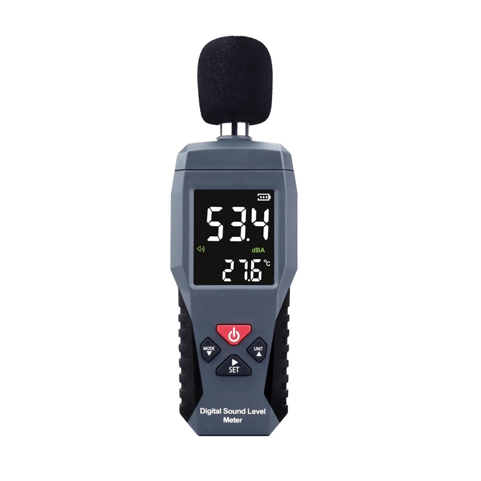 Decibel calibrators, Digital Sound Level Meter with Color LCD, Noise, Alarm, Max/Min Hold, and A Weighting