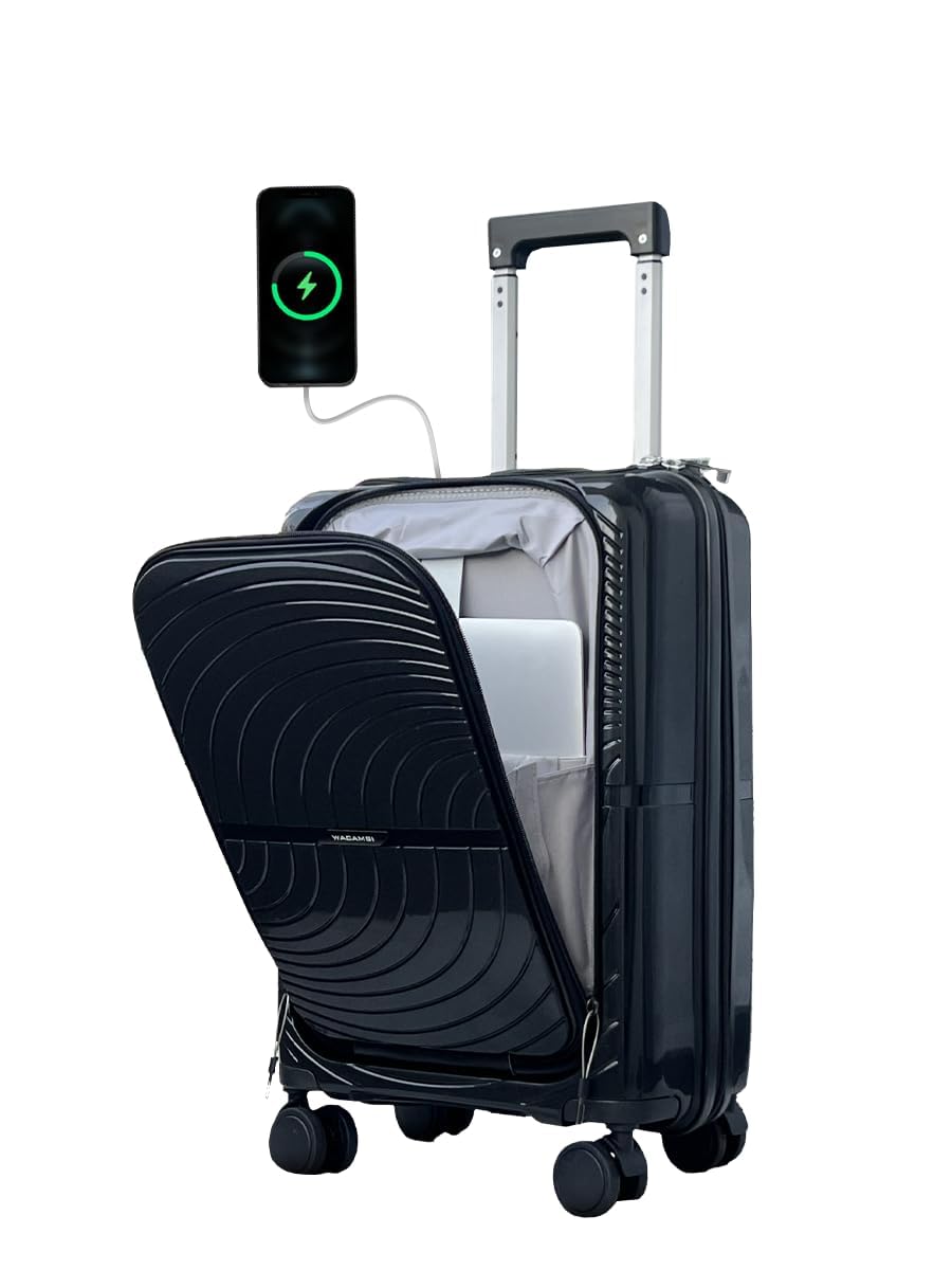 Unbreakable Polypropylene Hard Cabin Trolley Bag 20inch 55cms Small Size for Flight Travel Luggage Bag Trolley Suitable for Men, Women, Boys and Girls (Midnight Black, Midnight Black)-image-10