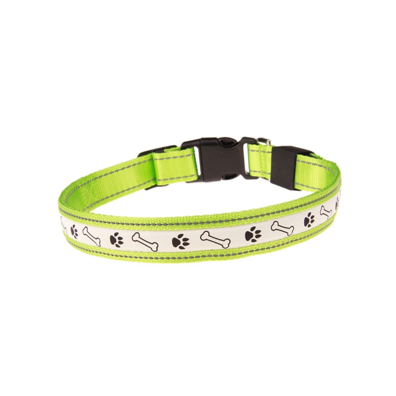 Sosoport 2pièces Collier LED Rechargeable pour Chiens Collier Lumineux avec Imprimé Sécurité De Nuit pour Nocturnes Vert Moyenne