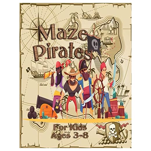 maze pirates for kids ages 3-8: Activity Book for Kids Ages 3-8 In stages from easiest to difficult to develop kids skills