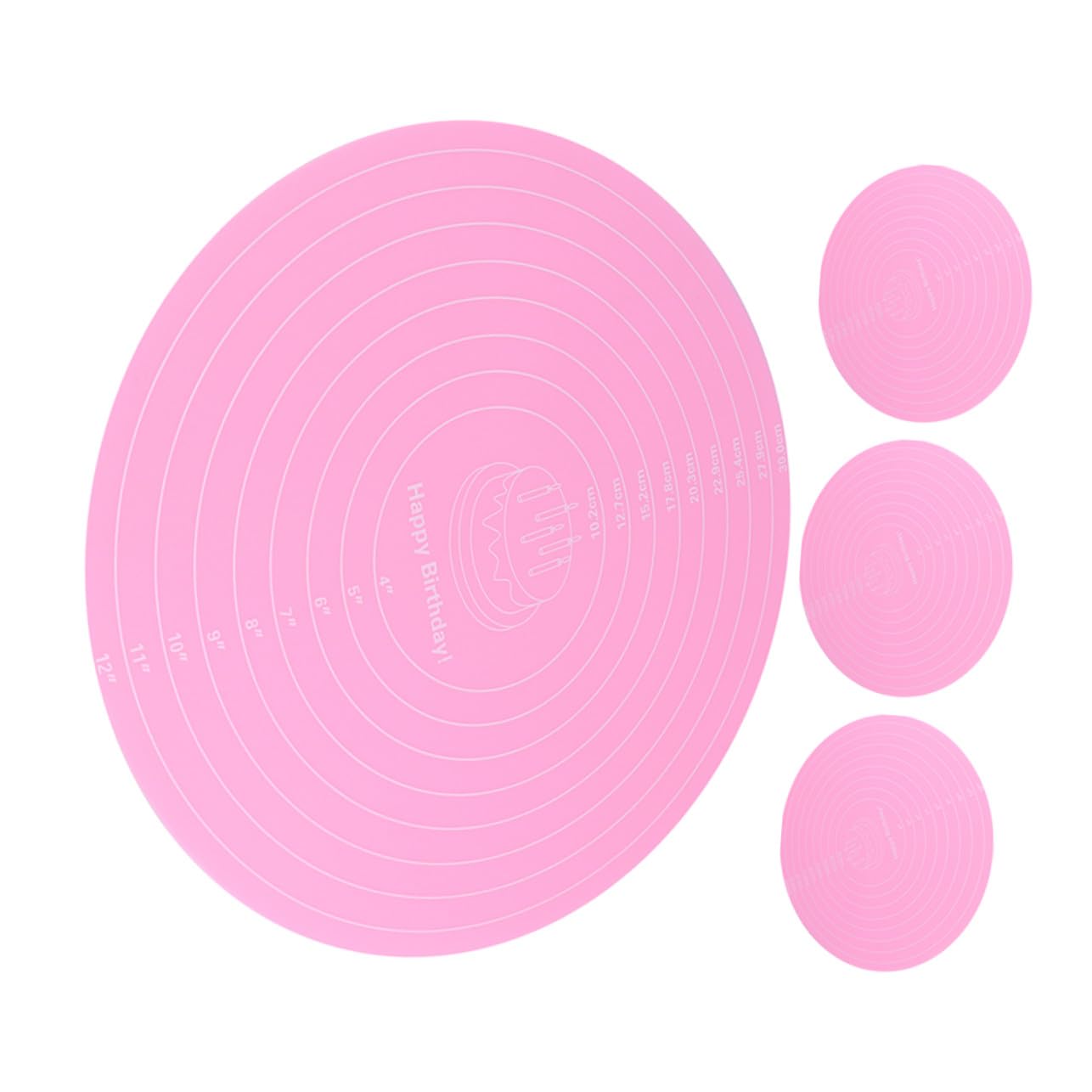 PRETYZOOM 20 Backmatte Küchenunterlage aus Silikon Teigrollmatte Kuchen Backvorgänge Maße Fondantmatte Antihaft-Rollmatte Küchen Silikon -Tischemat Silikontischmatten Kieselgel Rosa