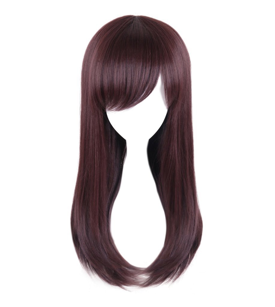 DAZCOSGame Cosplay Wig Straight Brown Hair 65 cm (Brown)