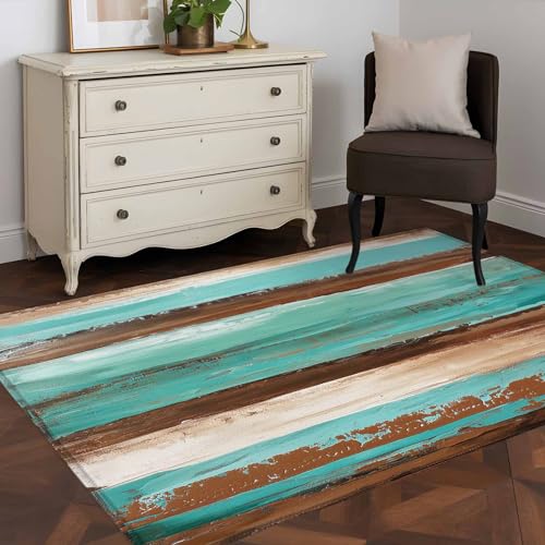 Tapete decorativo teal brown 36x60 pulgadas miniatura 1