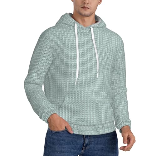Sweat à capuche homme chaud imprimé lapins vêtement extérieur décontracté pour la gym