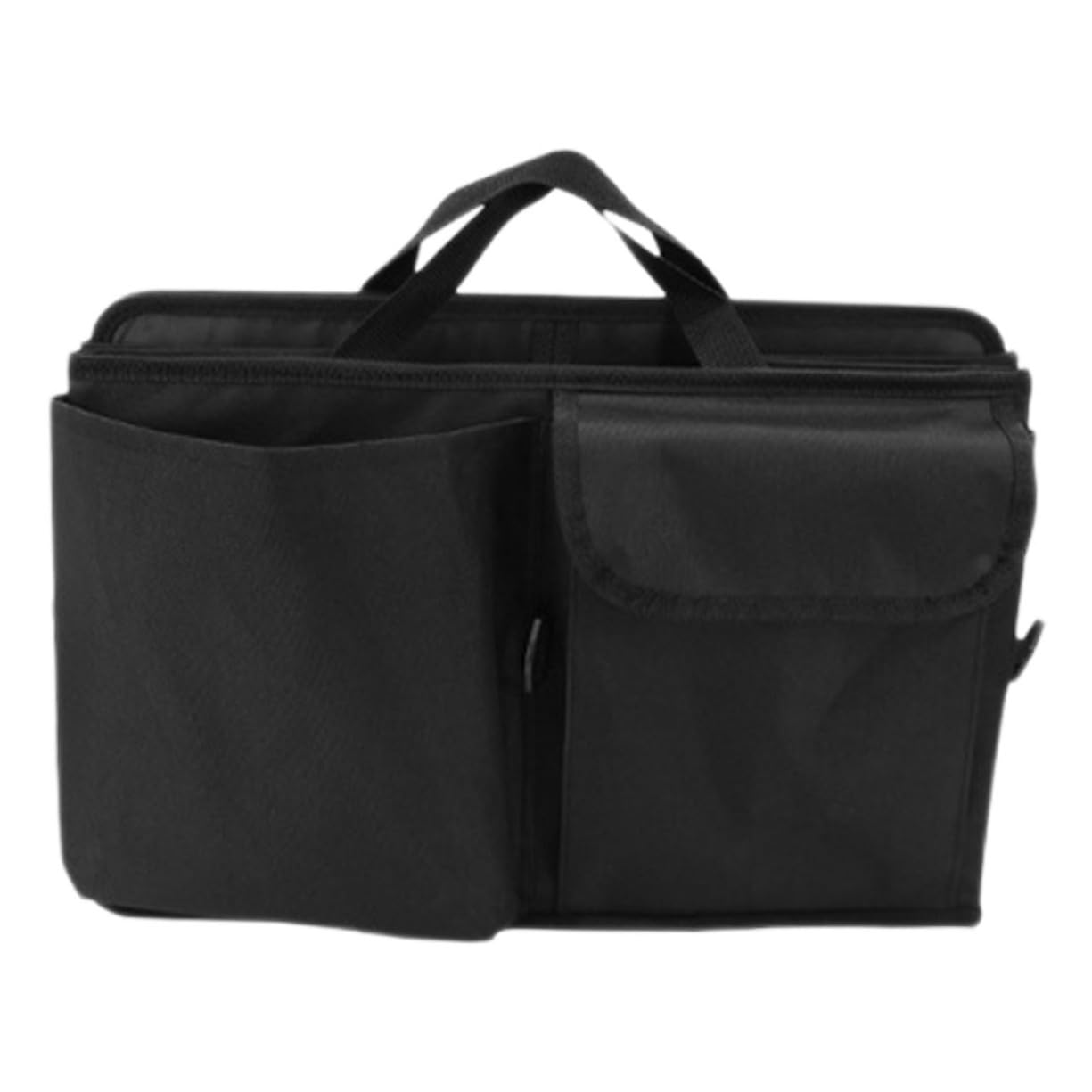TOPBATHY Kofferraum Organizer fürs Auto aus Oxfordstoff Schwarz mit Mehreren Fächern und Taschen Robust und Platzsparend für Kofferraum