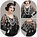 ELECLAND 10 Pieces 1920s Flapper Gatsby Accessories Set Fashion Roaring 20's Theme Set with Headband Headpiece for Women (Black Gold, Style 3)