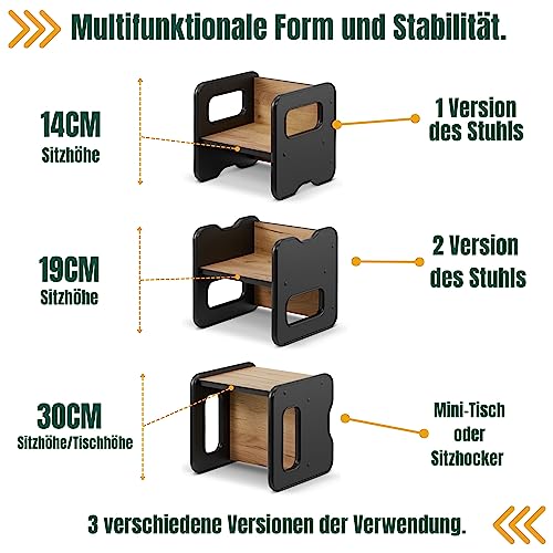 Chaise transformable en table pour bébé, tabouret defiPad évolutif 1 an et plus - 5