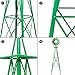 VINGLI Upgrade 8FT Ornamental Windmill Backyard Garden Decoration Weather Vane, Heavy Duty Metal Wind Mill w/ 4 Legs Design (Green)
