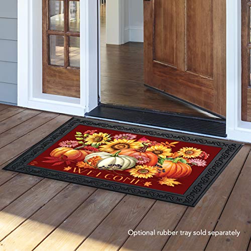 Briarwood Lane Fall Beauty Floral Doormat Pumpkins Indoor/Outdoor 30" X 18" #TOP2