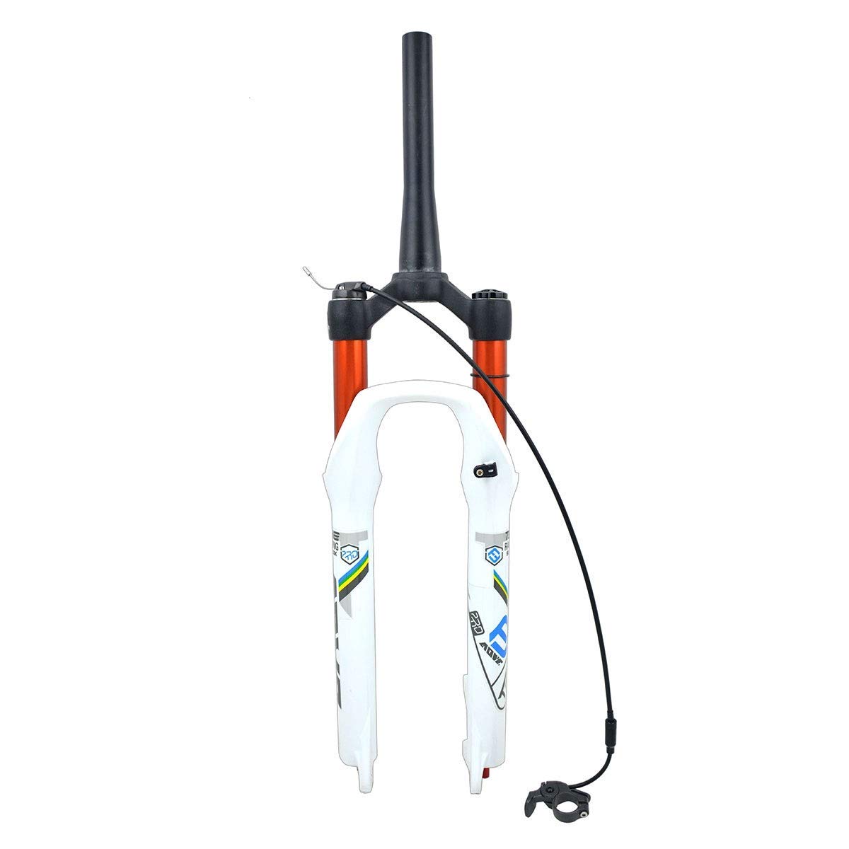 Horquilla de suspensión MTB XC Offroad Bike 26 27,5 29 Pulgadas Tubo cónico Blanco