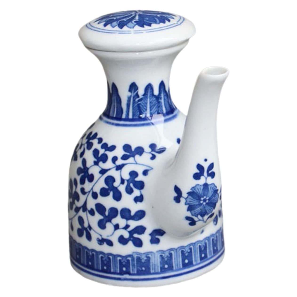 VALICLUD Ceramic Soy Sauce Dispenser Small Decorative Seasoning Bottle with Lid for Home Restaurant Use Stylish Porcelain Oil Holder for Convenient Storage of Sauces and Condiments