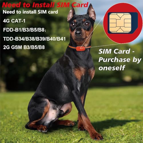 image for ANSION Smart Pet GPS Tracker Collar, 4G, Real-Time Position Tracking, 