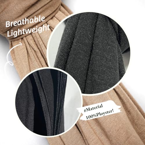 Muslim Hijab for Women Scarf Large Headscarves Soft Head Wraps Long Turban Headwraps Tie Stretch Hair Wraps Headbands 2 Pack