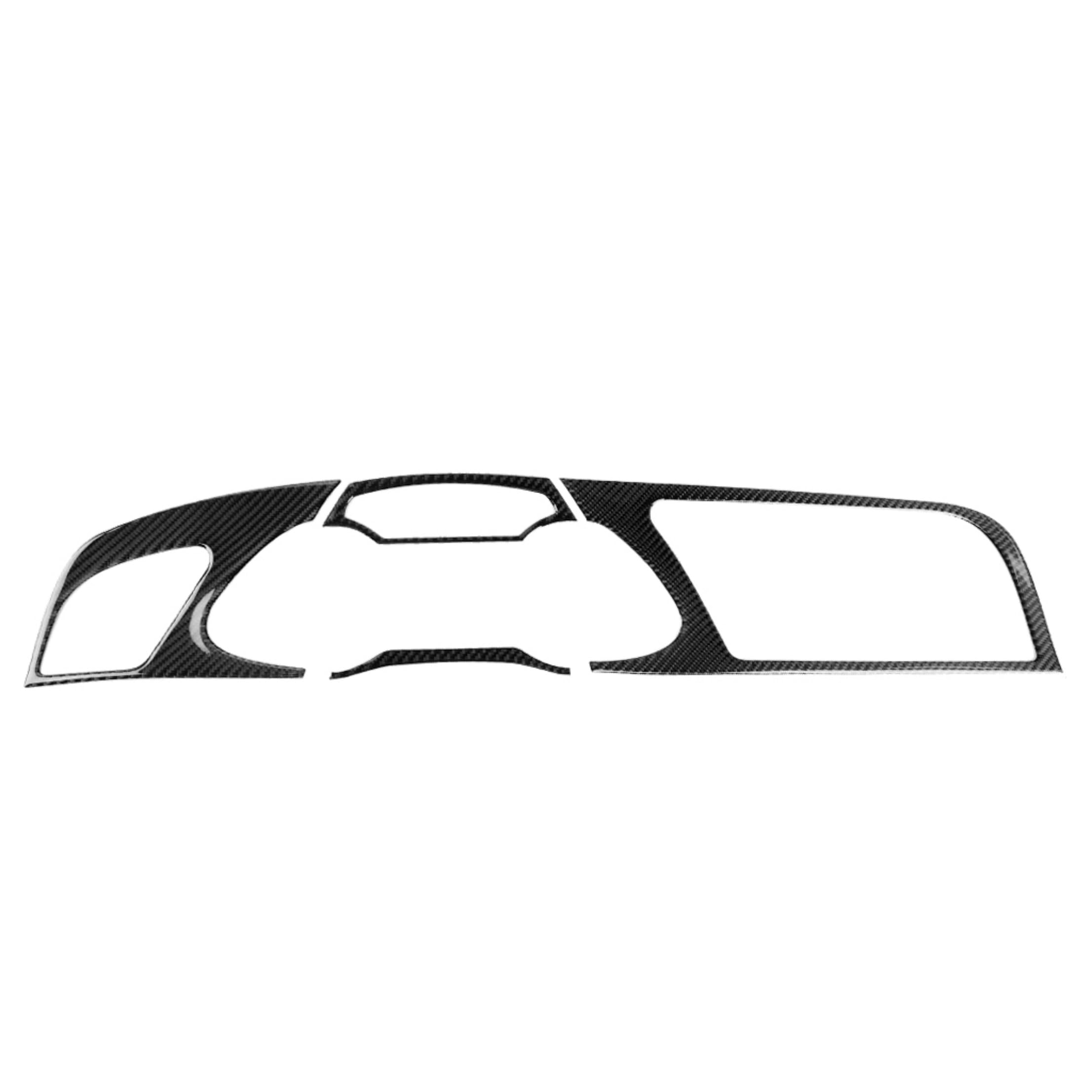 Kohlefaser-Autozubehör, Dekoration, Aufkleber, Zierleiste, kompatibel mit Audi A4 B8 BK 2009–2016 (Armaturenbrett-Tachometer 09–12)