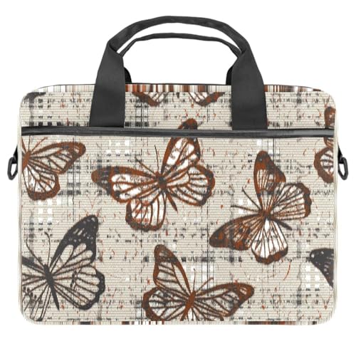 Sac à bandoulière pour ordinateur portable 13 pouces antichoc tartan