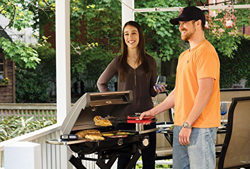 Cuisinart CGG-240 All Foods, 27.3'' L x 38'' W x 23.5'' H, Roll-Away Gas Grill, Stainless Steel & CCB-5014 BBQ Grill Cleaning Brush and Scraper, 16.5'', Stainless Steel, 16. 5''