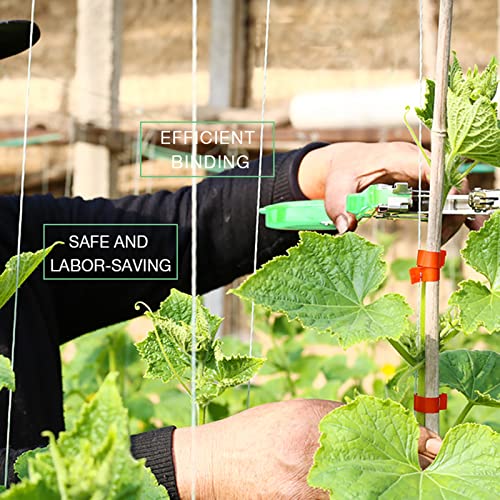 Miniatura 3 de Togetdream Herramienta Atar De Mano Planta Mano Atar La Máquina Maquina Para Atar Plantas Verduras Tomates Con 20 Rollos De Cinta Y 1 Paquete De Grapa