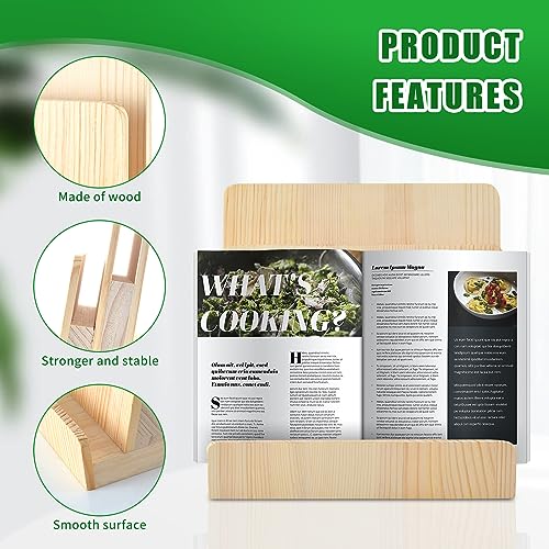 DOSTATNI 2-Piece 3-Tier Pine Wood Brochure Organizer & Display Stand - 8.5 x 11 Pamphlet/Flyer Holder, Greeting Card & Magazine Display for Desk & Counter - Image 4